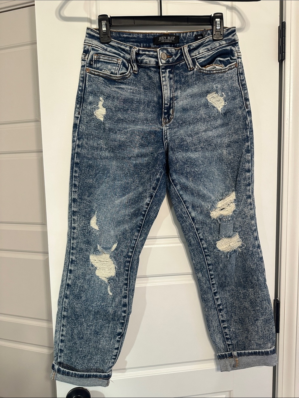 Judy Blue Dark-Blue Washed Boyfriend Jeans